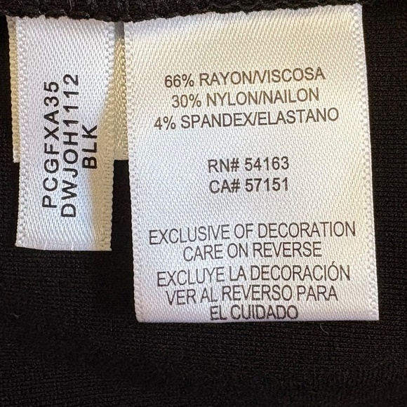 DKNY Jeans: Black Stretch Pants, Zip/Button Front Closure, Large, NWT - Picture 14 of 15